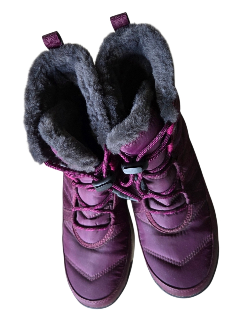 YOUTH Sorel Whitney II Lace Waterpoof Purple Boots Size 6 - Picture 2 of 10
